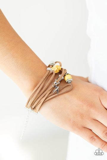 Canyon Flight Yellow Paparazzi Urban Bracelet