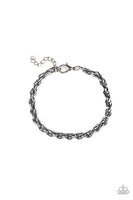Paparazzi Last Lap - Black - Double Rope Chain - Men's Collection Bracelet