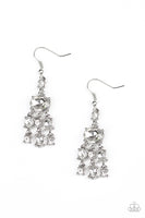Demurely Divine - White Paparazzi Earrings