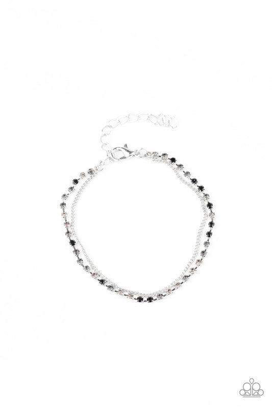 Double The Diamonds - Black Paparazzi Bracelet