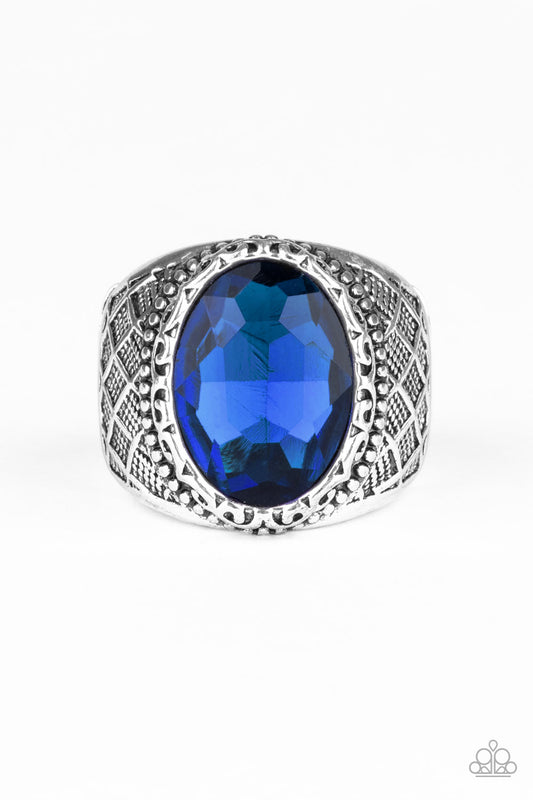 Pro Bowl - Blue Paparazzi Urban Ring