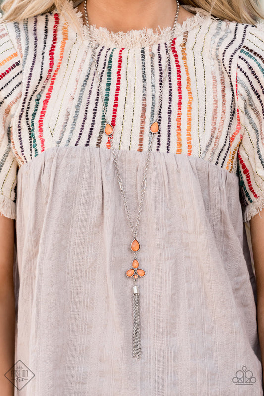 Eden Dew - Orange Paparazzi Necklace