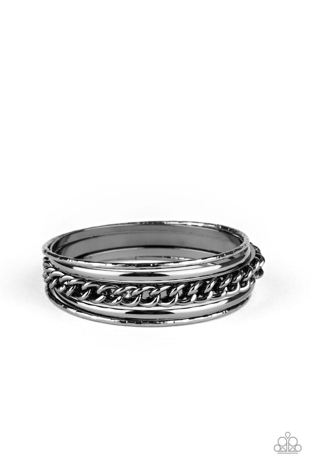 A Piece of The Action - Black Paparazzi Bracelet