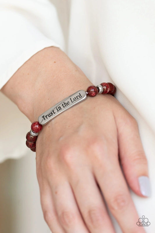 Trust Always Red Paparazzi Urban Bracelet