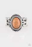 All The Worlds A STAGECOACH - Brown Paparazzi Ring