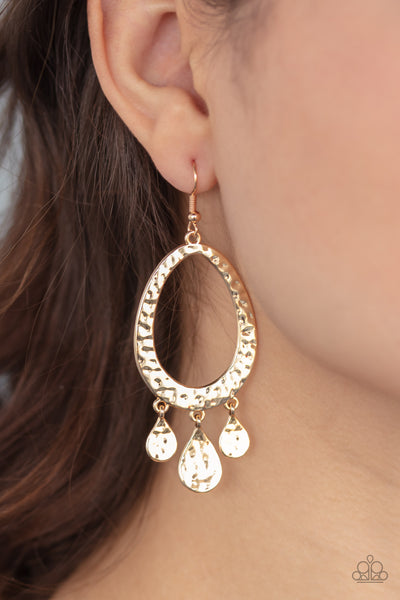 Taboo Trinket - Gold Paparazzi Earrings