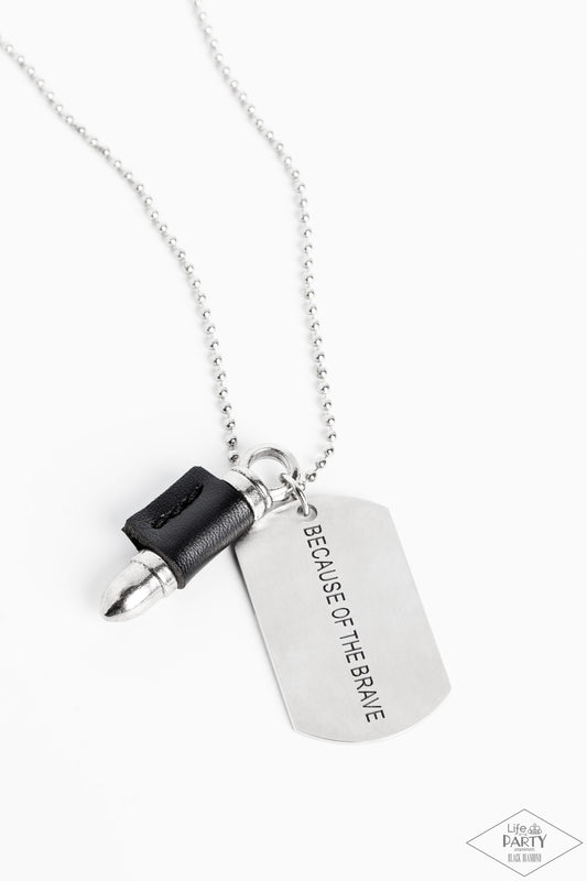 Proud Patriot - Black Paparazzi Urban Life of the Party Necklace