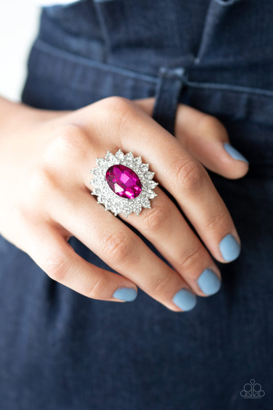 Secret Garden Glow - Pink Paparazzi Ring