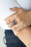 Imperial Iridescence - Pink Paparazzi Ring