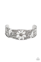 Daisy Paradise - Silver Paparazzi Cuff Bracelet