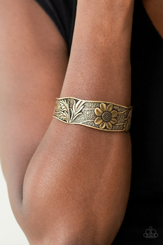 Daisy Paradise - Brass Paparazzi Cuff Bracelet