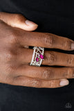 Tilted Twinkle - Pink Paparazzi Ring