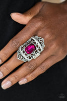 Undefinable Dazzle - Pink Paparazzi Ring