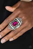 Undefinable Dazzle - Pink Paparazzi Ring