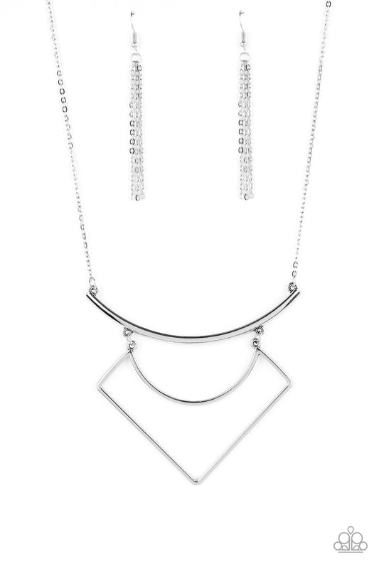 Egyptian Edge - Silver Paparazzi Necklace