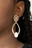 Opal Obsession - Rose Gold Paparazzi Clip On Earrings