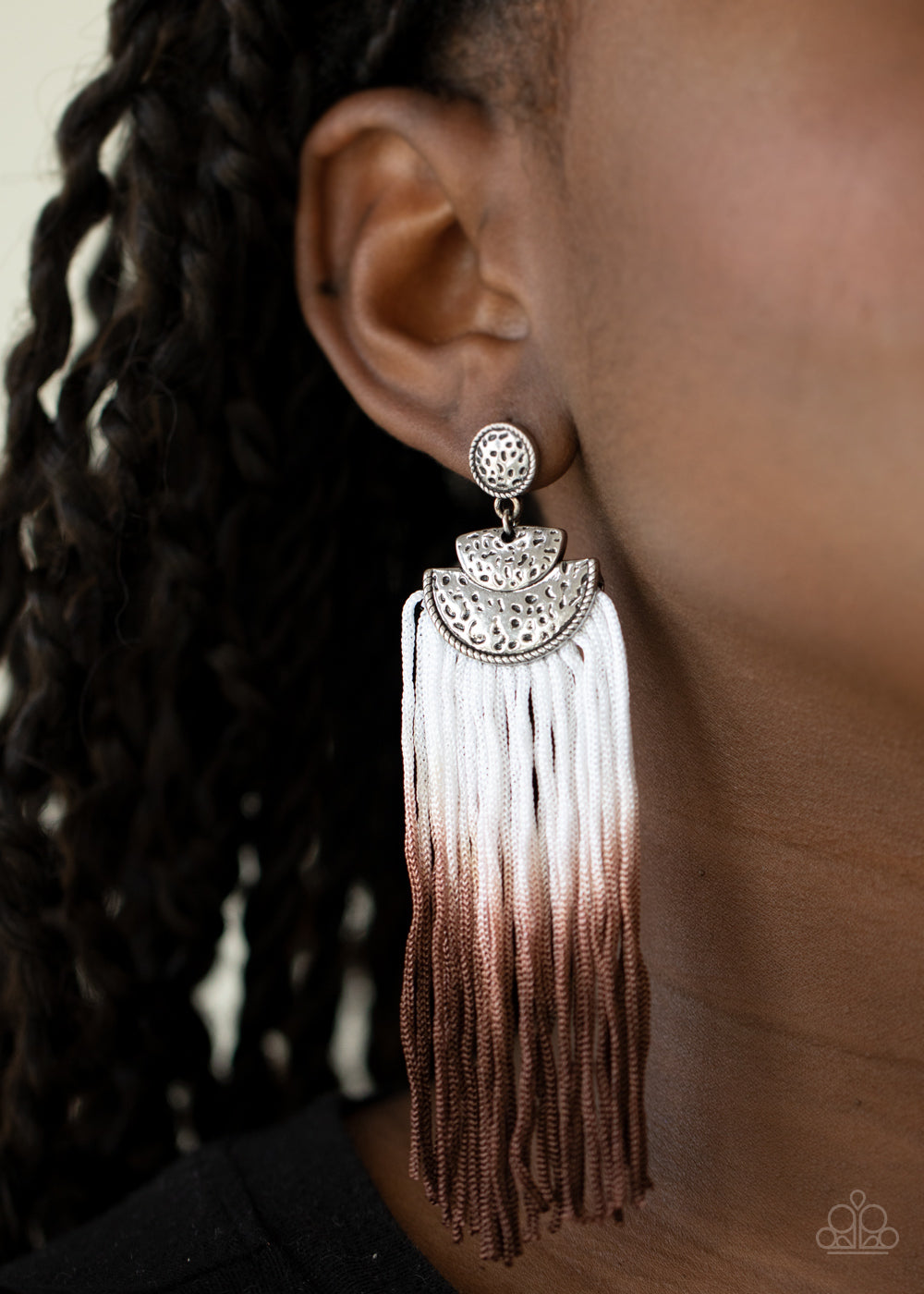 DIP It Up - Brown Paparazzi Fringe Earrings