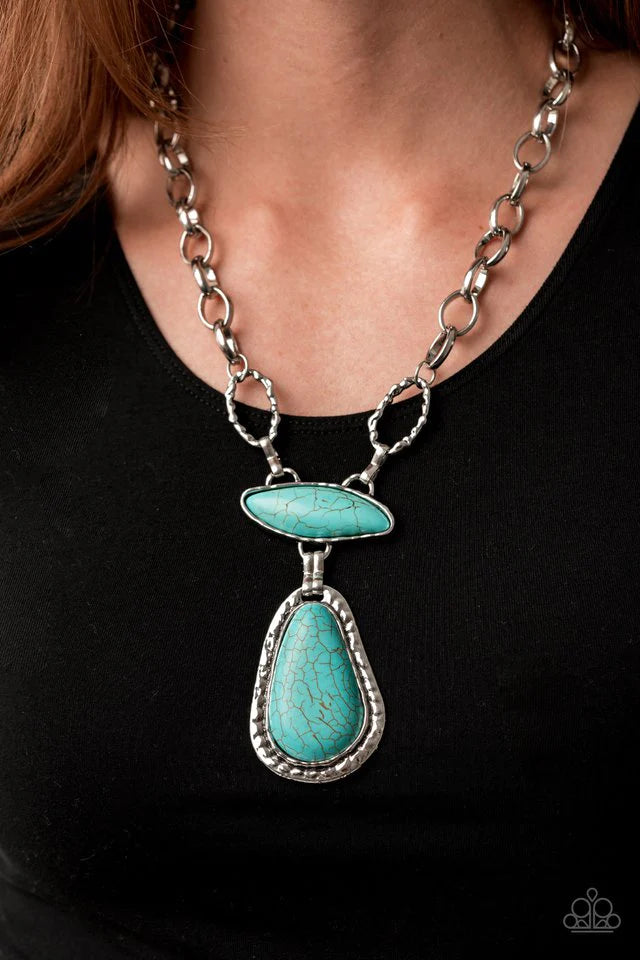 Rural Rapture Blue Paparazzi Necklace