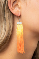 Dual Immersion - Yellow Paparazzi Fringe Earrings