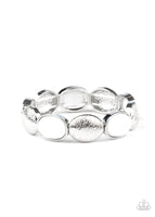 Decadently Dewy - White Paparazzi Bracelet