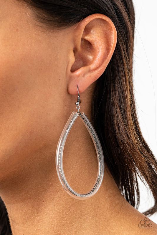 Just ENCASE You Missed It - Black Paparazzi Earrings