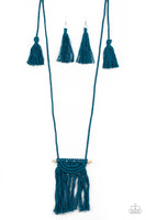 Between You and MACRAME - Blue Paparazzi Necklace