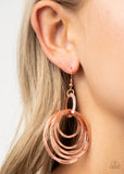 Ringing Radiance - Copper Paparazzi Earrings