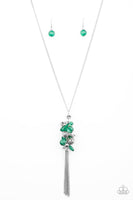 Party Girl Glow - Green Paparazzi Necklace