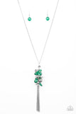Party Girl Glow - Green Paparazzi Necklace