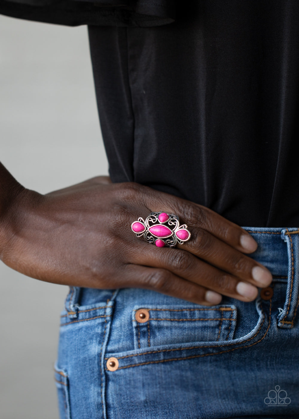Sahara Sweetheart - Pink Paparazzi Ring