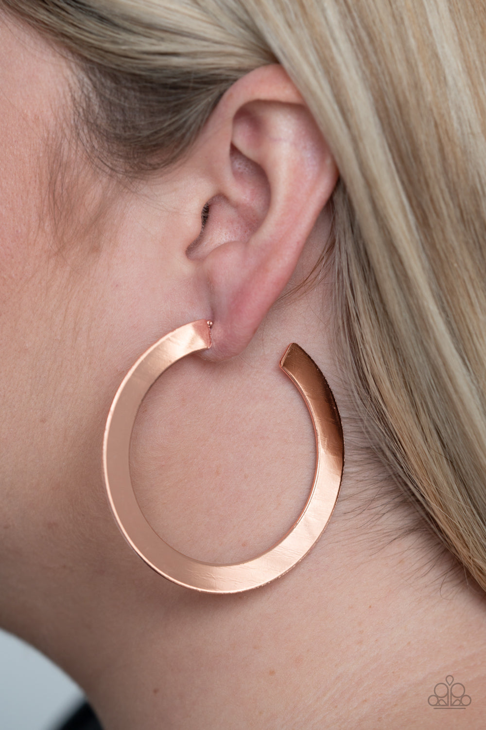 The Inside Track - Copper Paparazzi Hoop Earrings