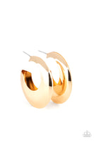 Chic CRESCENTO - Gold Paparazzi Earrings