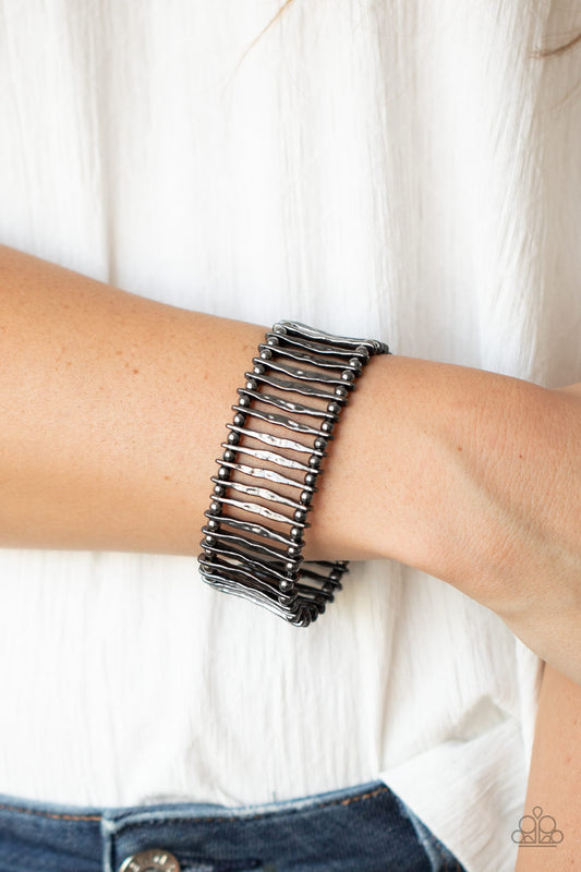 Rustic Rebellion - Black Paparazzi Bracelet