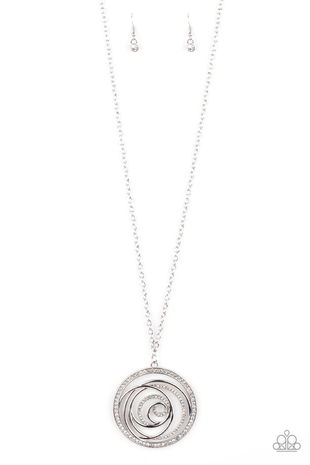 Subliminal Sparkle - White Paparazzi Necklace