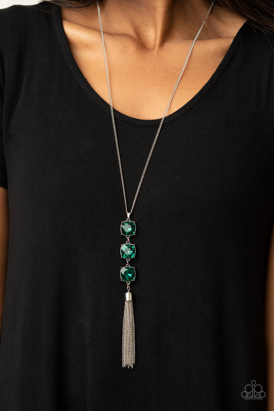 GLOW Me The Money! - Green Paparazzi Necklace