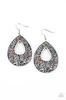 Botanical Butterfly - Orange Paparazzi Earrings