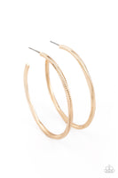 Spitfire - Gold Paparazzi Earrings