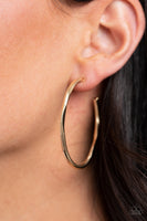 Spitfire - Gold Paparazzi Earrings
