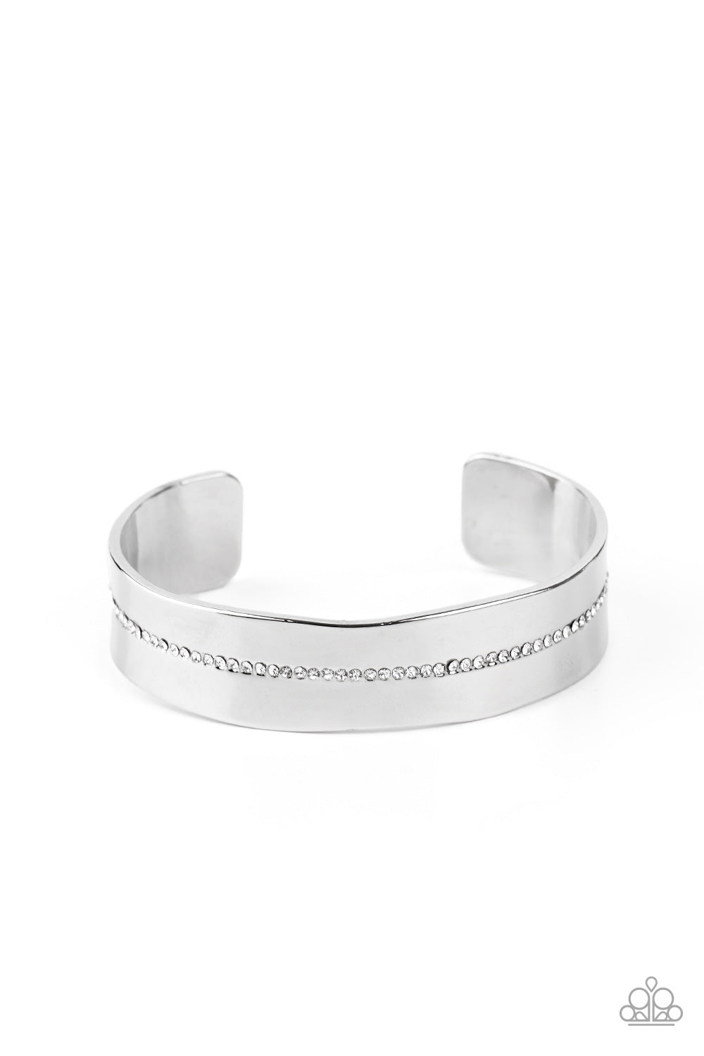 Raw Razzle - White Paparazzi Cuff Bracelet