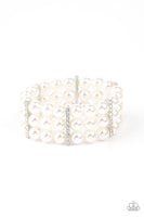 Modern Day Majesty - White Paparazzi Bracelet