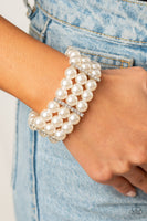 Modern Day Majesty - White Paparazzi Bracelet