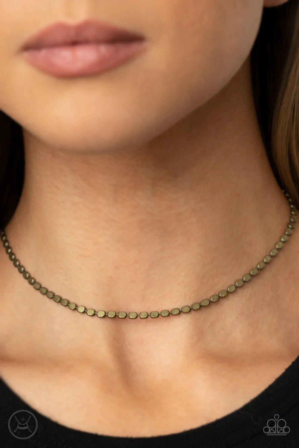 When in CHROME Brass Paparazzi Choker