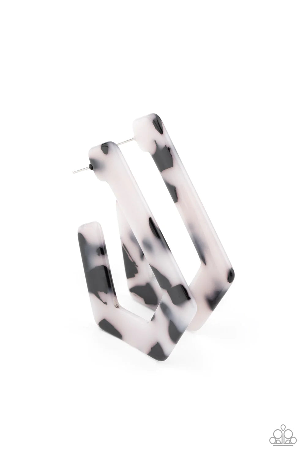 Flat Out Fearless White Paparazzi Earrings