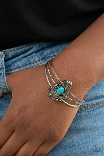 Sahara Solstice - Blue Paparazzi Cuff bracelet