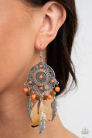 Desert Plains - Orange Paparazzi Earrings
