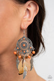 Desert Plains - Orange Paparazzi Earrings