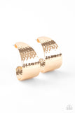 Flatten The Curve - Gold Paparazzi Earrings