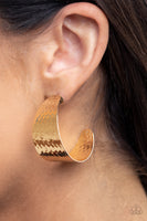 Flatten The Curve - Gold Paparazzi Earrings