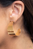 Flatten The Curve - Gold Paparazzi Earrings