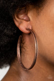 Midtown Marvel - Copper Paparazzi Hoop Earrings